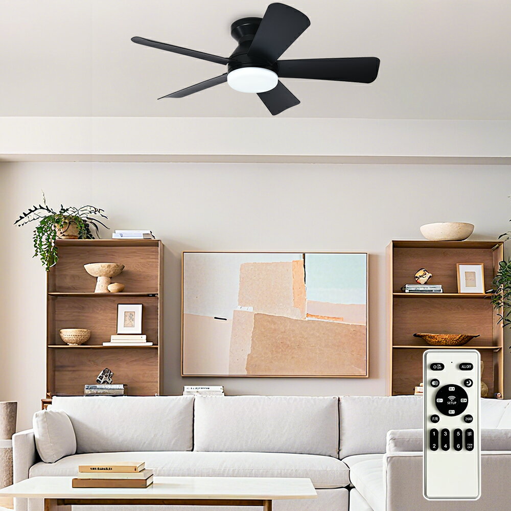 シーリングファン シーリングファンライト リモコン付き 天井 シーリングライト ファン DCモーター LEDシーリングライト 薄型 ファン付 ライト 天井照明 木目調 扇風機 リビング 軽量 小型 静か 調光調色 6-8畳 ダクトレール
