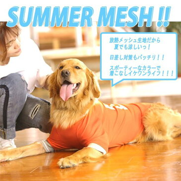 大型犬 服 クール 夏 冷感 サマーメッシュタンクトップ＆Tシャツ 暑さ 日差し 抜け毛対策 送料無料