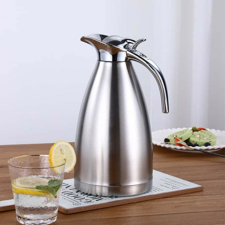 保温ポット 魔法瓶ポット おしゃれ 家庭用 1.5L 冷水ポット ステンレスポット ポット 保温瓶 大容量 保温 保冷 お湯 コーヒー 紅茶 ステンレス鋼製 真空レストラン ホテル用 1500ML