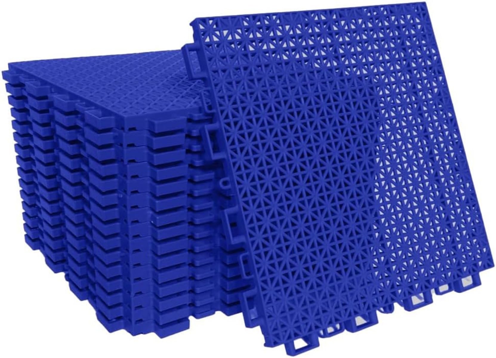 ガレージタイル はめ込み式フロアタイル 水はけマット 車庫マット 階段滑り止め ジョイントマット 洗え..