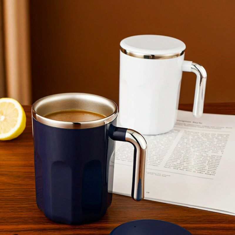 ポータブル冷却カップ 3分で降温 360ml大容量 お湯入れ自動撹拌 自動磁気撹拌 カップ 自動かき混ぜ ミ..