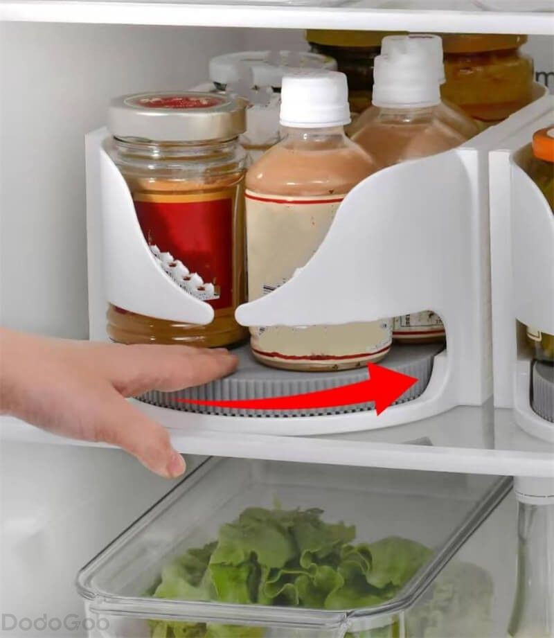 360回転式冷蔵庫収納トレー 2個セット 回転式 収納ラック 缶収納ラック 飲料収納 冷蔵庫整理 冷蔵庫 収納 ボックス 1個 2個 冷蔵庫トレー 冷蔵庫ケース 省スペース 調味料ラック ストッカー 冷蔵室 缶ストッカー クリア 回転 便利 化粧品 小物収納 組み合わせ可能