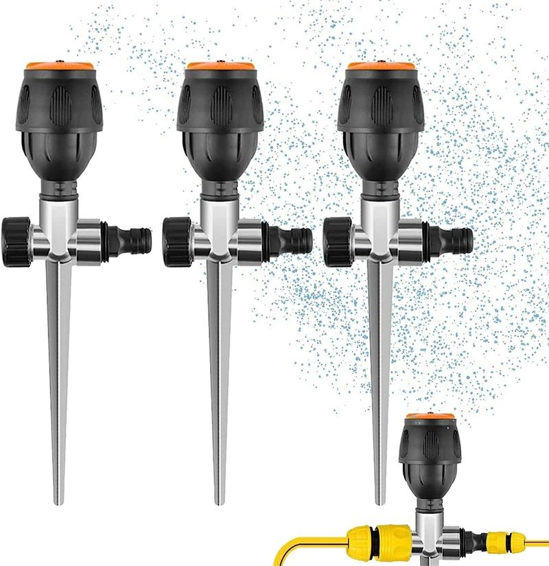 ガーデン スプリンクラー 360度回転芝生スプリンクラー大面積カバー 自動灌漑システム 自動散水器 自動..