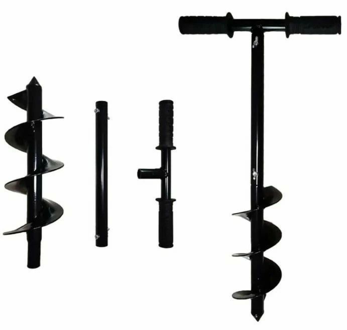 穴掘りドリル 手動式アースドリル 直径10 cm 長さ60cm 穴掘り器 エンジンオーガ用 スパイラルドリルビット ガーデン工具 苗穴掘りツール 家庭菜園用 園芸用 農用 野菜 花を植える ガーデン手袋 セット 草取り ガーデニング 農作業 便利