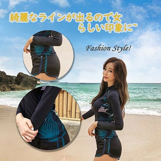 速乾 水陸両用 UVカット 上下セット 水着 メンズ 5点セット 体型カバー 水着 レディース フィットネス水着 水着 カップル