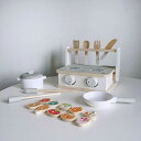 バーベキュー玩具セット コンロミニキッチン 知育玩具 食材 食器付き 調理器具 北欧 台所 ミニキッチン 木製 キッチン
