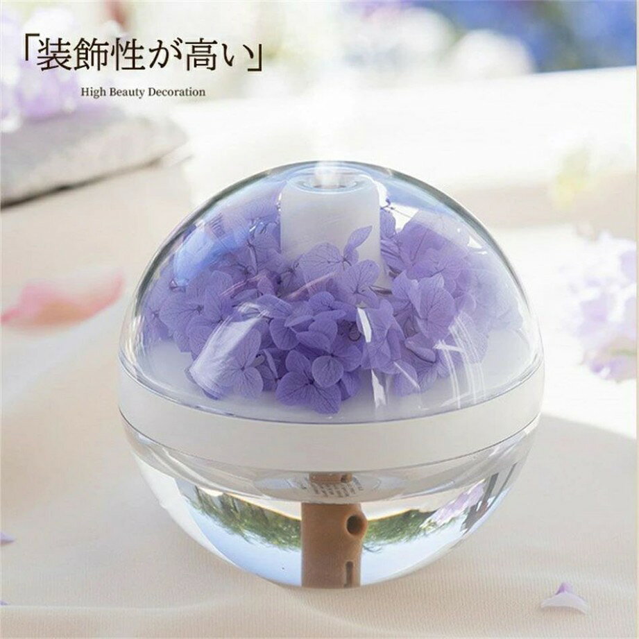 加湿器 フラワー ナイトライト 加湿器 小型 ポータブル USB ミニ デスクトップ ベ...