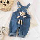 キッズ ファッション 女の子 男の子 かわいい おしゃれ かっこいい 韓国 子供服 プリンセス 高級 デニム オーバーオール 長ズボン ベビー 春夏 秋冬 クマ エンジェル シンプル ぬいぐるみ ダメージ