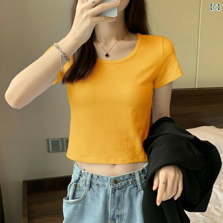 レディース トップス Tシャツ 半袖 カジュアル シンプル おしゃれ 普段着 マルチシーン 大人 女性 ファッション 韓国 夏 wansuteikusu-10008548 ワンステークス サンプル画像3