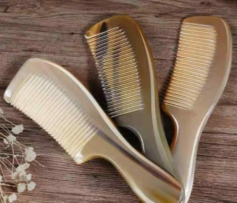 くし レディース 牛角 コーム 自然 ヤク 骨 毛 メンズ 大人 マッサージ 脱毛防止 ラウンドハンドル 彫..