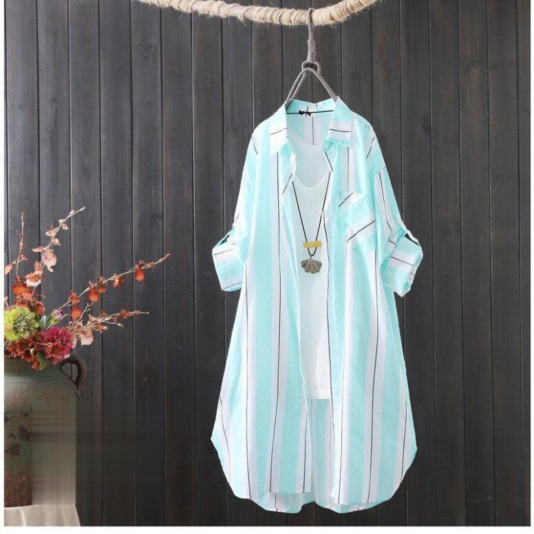 uvカットシャツ レディーストップス 薄手 長袖 前開き ボタンシャツ チュニック ライトアウター カジュアルシャツ 羽織り 冷房 20代30代40代 ミドル丈 夏服