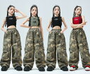 子供服 ヒップホップ 迷彩 迷彩ズボン タンクトップ カーゴパンツ 女の子 へそ出し カーキグリーン 迷彩 女の子 ストリート系 ガールズ ジャッズ ヒップホップ 演出服 ダンスウェア ジュニアカッコイイ jazz DJ K-POP オシャレ 110-180