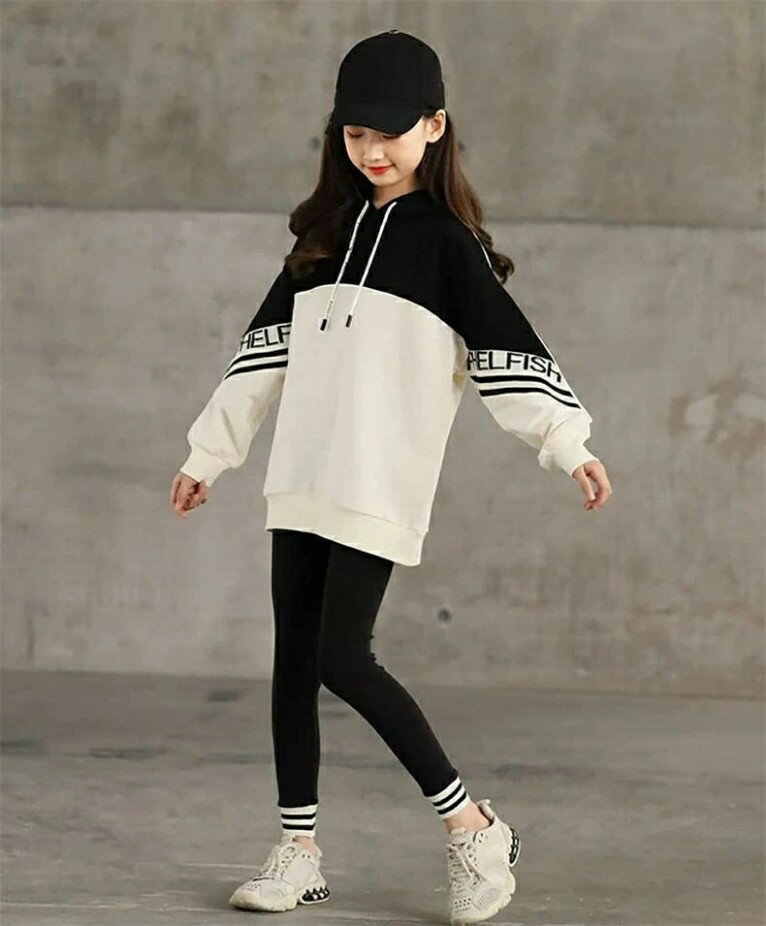 子供服 セットアップ キッズ スウェット 上下セット 女の子 フード付きパーカー レギンスパンツ 2点セット スポーツウェア ジャージ ガールズ 女児服 おしゃれ 韓国 春秋