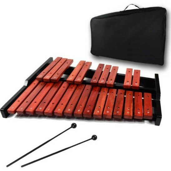 本体) (25音 2本マレット付き パーカッション 卓上木琴 木琴