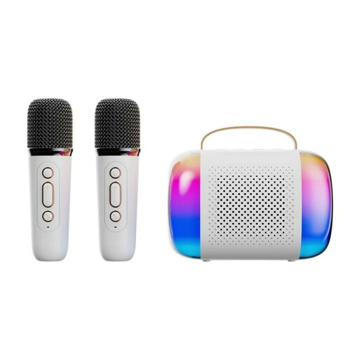 カラオケマイク スピーカー PAセット ポータブルBluetoothスピーカー ワイヤレスマイク2本付き カラオケ デュアルスピーカー&LEDライト搭載 ポータブルカラオケマシン スマホ/PC/TV対応 TF/AUX/USB充電式 家庭用パーティーギフト Android/iPhoneに対応 カラオケマイク スピーカー PAセット ポータブルBluetoothスピーカー ワイヤレスマイク2本付き カラオケ デュアルスピーカー&LEDライト搭載 ポータブルカラオケマシン スマホ/PC/TV対応 TF/AUX/USB充電式 家庭用パーティーギフト Android/iPhoneに対応