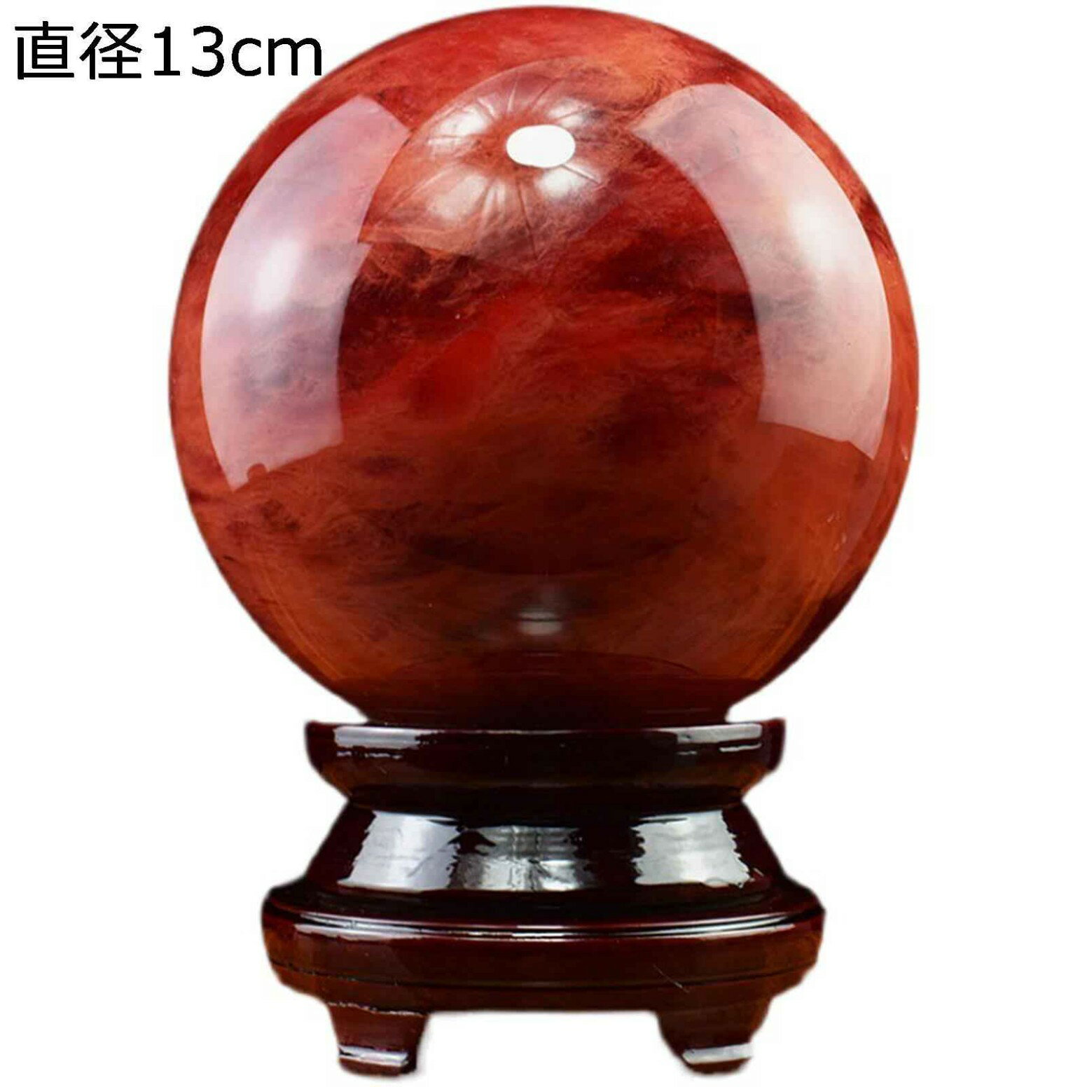 赤水晶 レッド水晶ボール 完全天然水晶玉 8cm 10cm 12cm 赤いクリスタルボール 開運グッズ ボール 風水グッズ 鎮宅 厄除け 癒し 美しい 室内 インテリア プレゼント 正月 鎮宅 事務室 人間関係 仕事運 特大 wansuteikusu-10006065 ワンステークス サンプル画像3