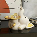 象 トレイ インテリア フィギュア エレファント エントランス キー収納 オーナメント ホームアクセサリー リビングルーム TVキャビネット デコレーション クリエイティブ おしゃれ(3)