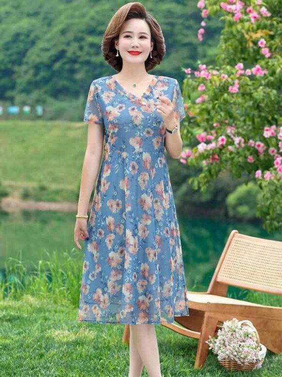 レディース ファッション おしゃれ 春夏 秋冬 大人 上品 高級 マダム ミス ミセス プレゼント 敬老日 母日 ママ サマー ドレス レディース スタイル ロング ドレス 女性 サマー ドレス