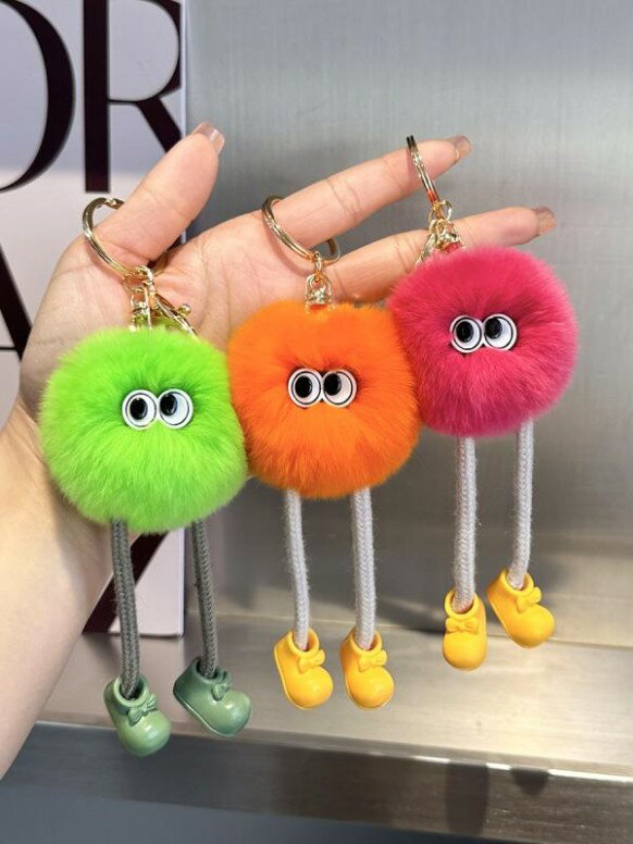 キーホルダー ぬいぐるみ もこもこ 韓国 ファー かわいい チャーム ペンダント ファーアクセサリー キーチェーン バッグ 子供 プレゼント