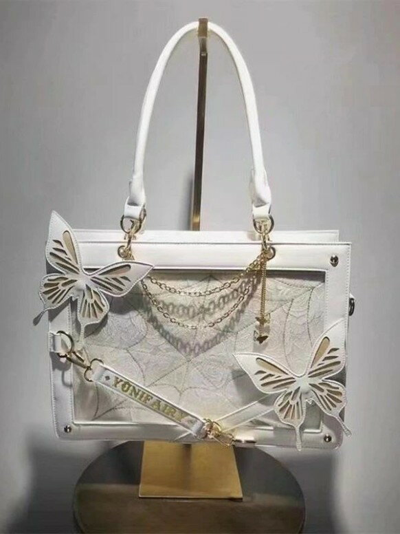 迷宮蝶痛包特托包少女片肩斜クロスlolitaゴシック蜘蛛の巣暗黒シリーズ包