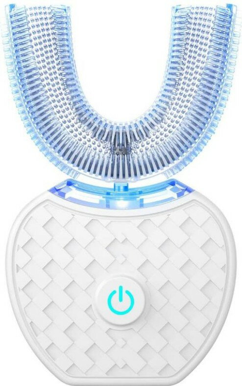 四代目電動歯ブラシ 音波振動歯 ブラシ IPX7防水 ワイヤレス充電 360°U型 ブラック