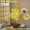 クリスマスツリー クリスマスライト ミニ 卓上 クリスマスツリー デスクライト led ライト付き 卓上ツリー 北欧 おしゃれ 55cm オーナメント ヌードツリー 雰囲気 癒しの灯り おしゃれ 電池式 飾りライト LEDライト クリスマスつりー 雪だる 小さめ プレゼント ギフト