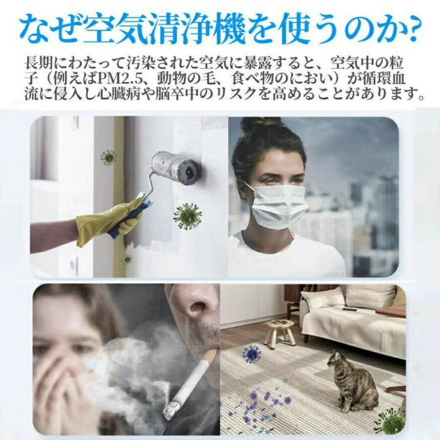 空気清浄機 6重空気清浄 フィルター コンパクト 35畳対応 uv除菌 花粉症対策 脱臭機 除湿 ンパクト ウイルス対策 省エネ カビ取り消臭 静音 猫 犬 匂いタバコ