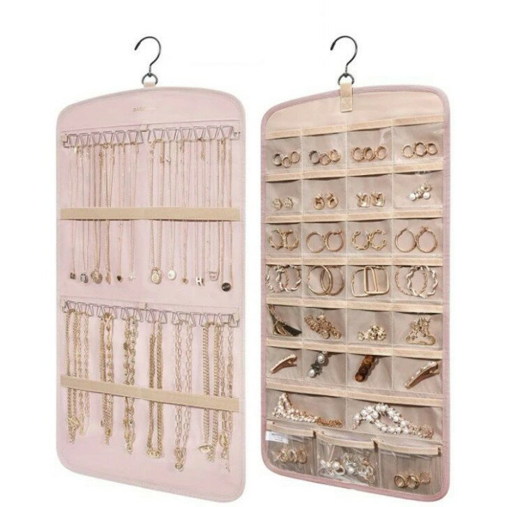 ワンステークスのバッグ ジュエリー ハンガー リング イヤリング ホルダー ネックレス ハンガー付き ロール 収納 オーガナイザー ジュエリー｜アングル2