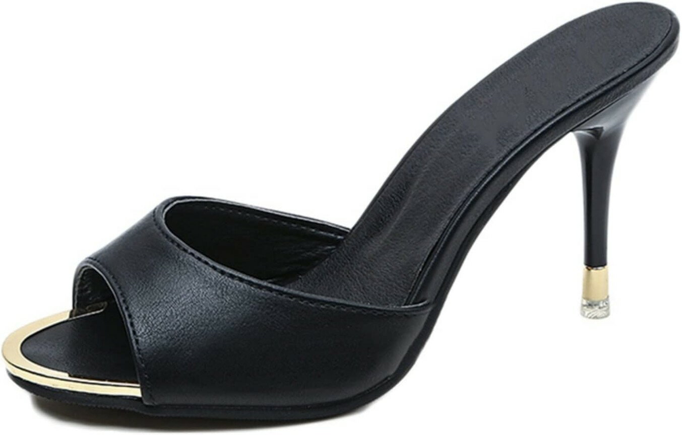 ミュール サンダル レディース シンプルデザイン エナメル 8cm ヒール おおきいサイズ ミュール レディース 歩きやすい 事務サンダル カジュアル サンダル 靴 ホワイト 黒 白 オープントゥサン