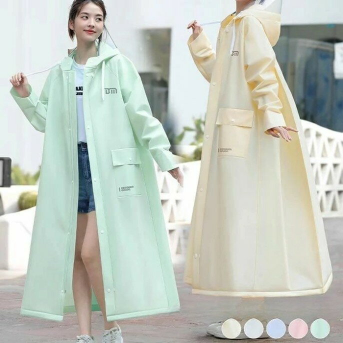 レインコート レディース 自転車 レインコート ロング丈 リュック対応 防水 通勤 通学用 カッパ レインポンチョ