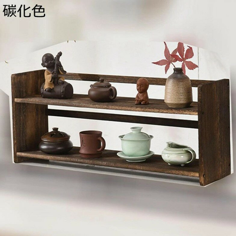 茶器収納トレー 木製 アンティーク珍品棚 スパイスラック デスク上置き棚 盆栽台 香炉台 中国家具 カッ..