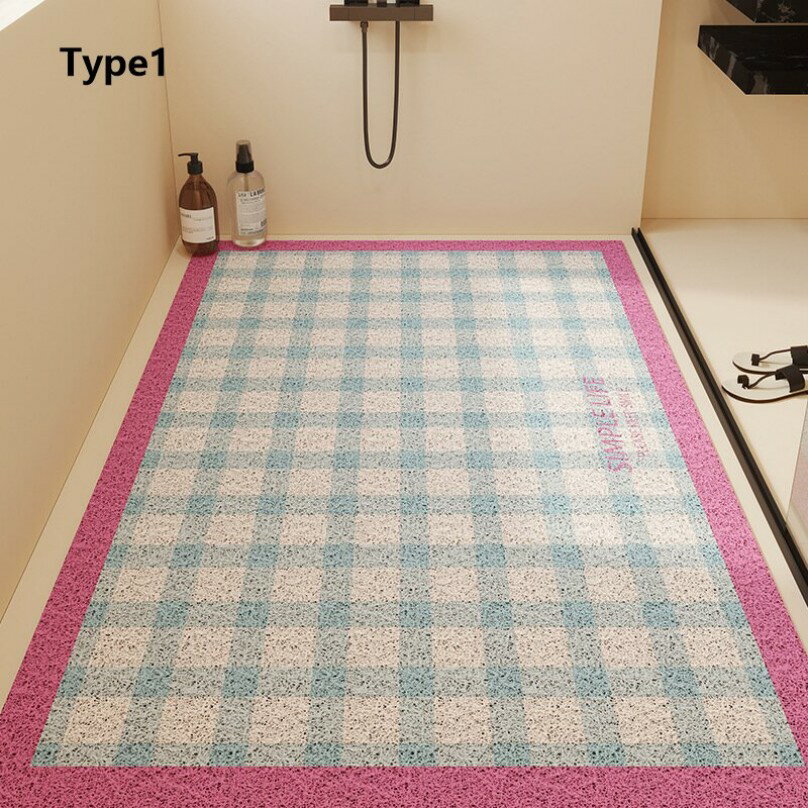 浴室用滑り止めマットです、透かし彫りの水切りマットです、家庭用シャワー室吸水シートです、コイル素..