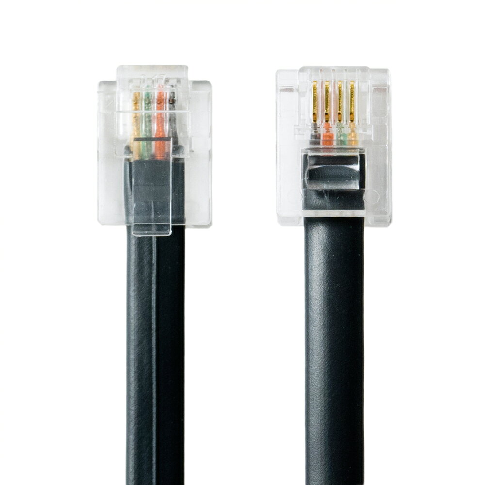 電話機 FAX 配線 6極4芯/2芯 電話機コード MCO ミヨシ DC-403/BK DC-403/WH