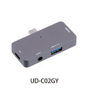 ナカバヤシ Type-C ドッキングステーション 3.5mm 4極付 UD-C02GY(2)