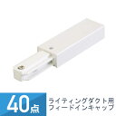 40点セット YAZAWA ライティングダクト用 フィードインキャップ ホワイト FC01WH