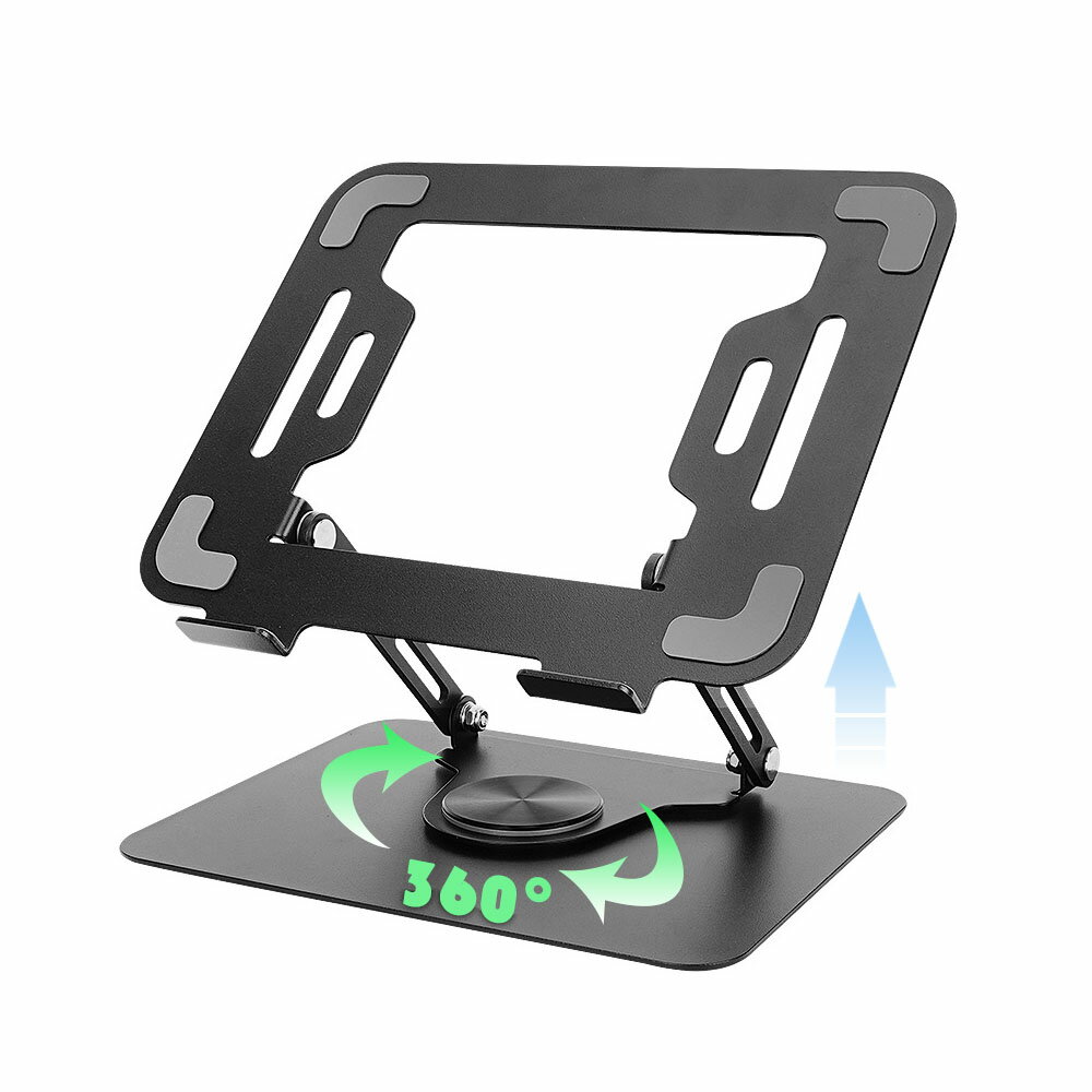 ノートPCスタンド パソコンスタンド 360回転 ノートパソコンスタンド ノートパソコン台 角度調節可能 ..