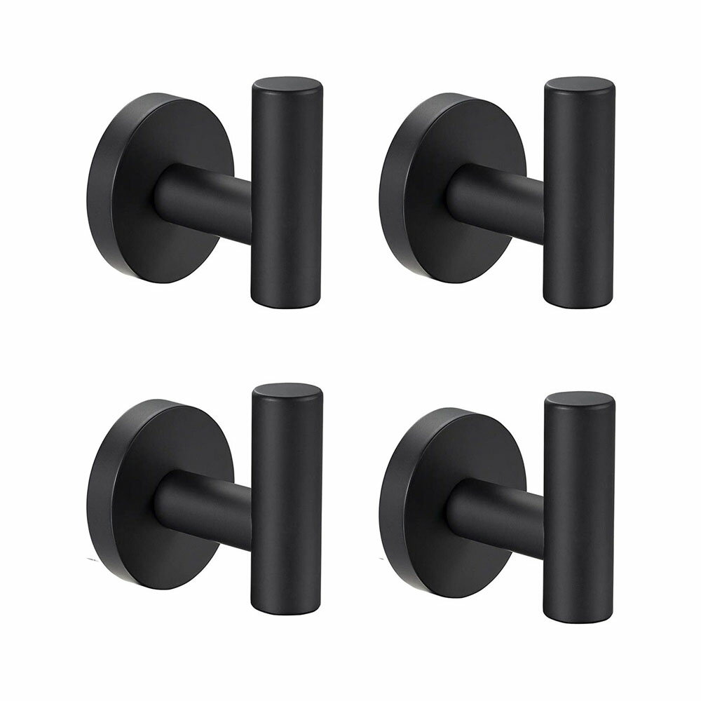 タオルフック タオル ホルダー 壁掛け収納フック 4個 304ステンレススチール ネジ取り付けタオルハンガー 洗面所 バスルーム 浴室 キッチン トイレ用 フッ...