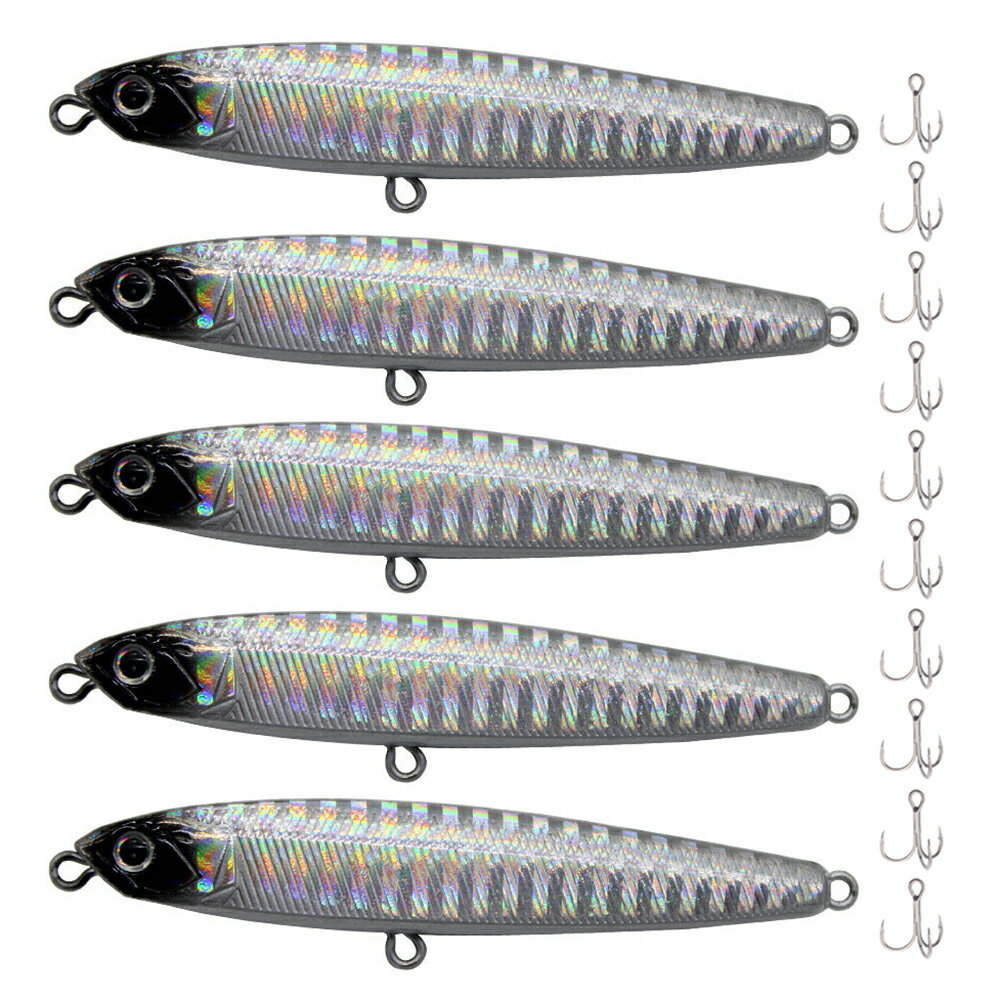 ルアーセット 渓流 ルアー フィッシング スイムベイト 渓流釣り 浮きスッテ 淡水/海釣り両用 ペンシルベイト 14g 75mm ビギナー 入門 推奨 15個セット