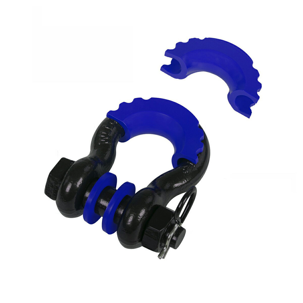 オフロード車のトレーラー ラバー カバー ボウ シャックル 牽引ヒッチ プロテクター 1セット（保護カバ..