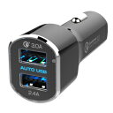 【4月20日限定!ポイント5倍】AJ-554 DC 5.4A リバーシブル USB 2ポート QC3 | 車載充電器 充電器 車 DC充電器 iPod スマホ ...