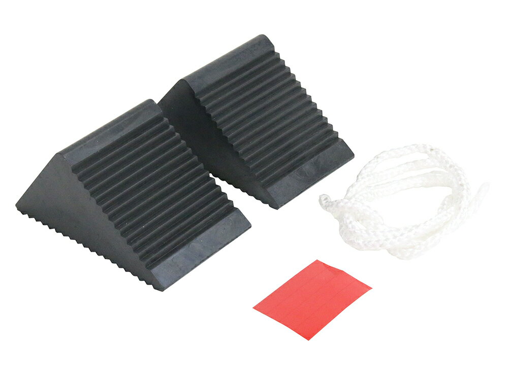 【ブラックフライデー開催中!エントリーでポイント5倍】大自工業 FTW-01 タイヤストッパー 2個入り ゴム製 | タイヤ ストッパー ゴム製 止める RV車...