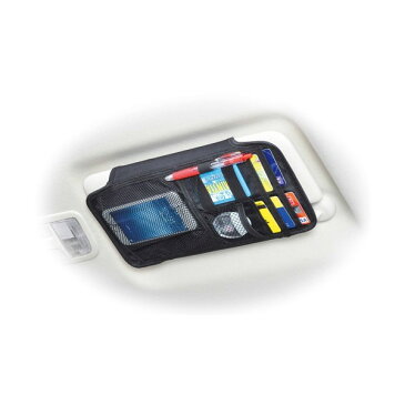 W876 サンバイザーポケットフルサイズ2 サンバイザー | 車 日除け 収納 車用サンバイザー 車内 日除け 車内便利グッズ スマートフォン 財布 お菓子 小物 ペン タバコ 煙草 たばこ カードポケット 駐車券 ETCカード サングラス ポケット ブラック 黒 スマホ