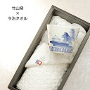 愛媛のギフト 砥部焼 今治タオル【竹山窯 蕎麦猪口 染付山水1個+フェイスタオル1枚】 夏 タオルギフト 帰省ギフト 引出物 内祝 プレゼント 窯元 竹山窯 a-chi106