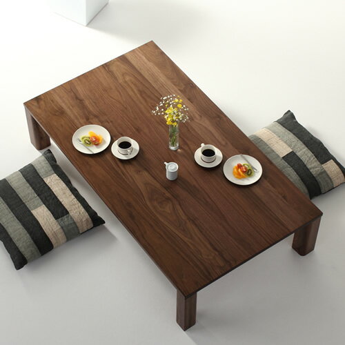 ローテーブル 幅85cm〜幅180cm ウォールナット材 無垢材 ベーシック リビングテーブル センターテーブル ソファーテーブル 和モダン 和風モダン 北欧 ...