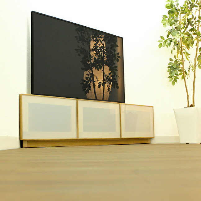 Rakuten - TVボード コーナー用 幅150cm ホワイトオーク材 白ガラス テレビ台 TV台 テレビボード AVボード AVラック TVラック AVラック 無垢材 デザイン デザイナー 北欧 和モダン 和風モダン 木製 天然木 日本製 国産 収納 おしゃれ おすすめ 人気 通販 壁面 シンプル ナチュラル