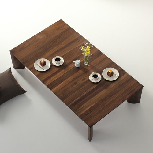 ローテーブル 幅85cm〜幅180cm ウォールナット材 無垢材 シャープ リビングテーブル センターテーブル ソファーテーブル 和モダン 和風モダン 北欧 お...