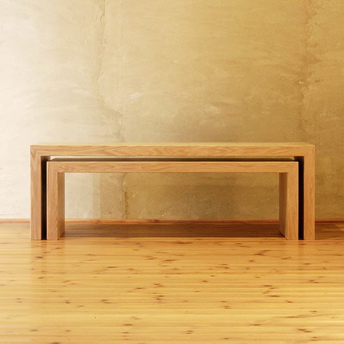 ネストテーブル 幅120cm ホワイトオーク材 入れ子テーブル デスク 展示台 置台 花台 ローテーブル リビングテーブル センターテーブル ソファーテーブル ...