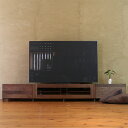 TVボード 幅240cm ウォールナット材 黒ガラス 4Kテレビ対応 ワイド 大型 テレビ台 TV台 テレビボード AVボード AVラック TVラック AVラッ...