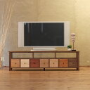 TVボード 幅156cm ウォールナット材 モロッコ カラフル テレビ台 TV台 テレビボード AVボード AVラック TVラック AVラック 無垢材 デザイン...