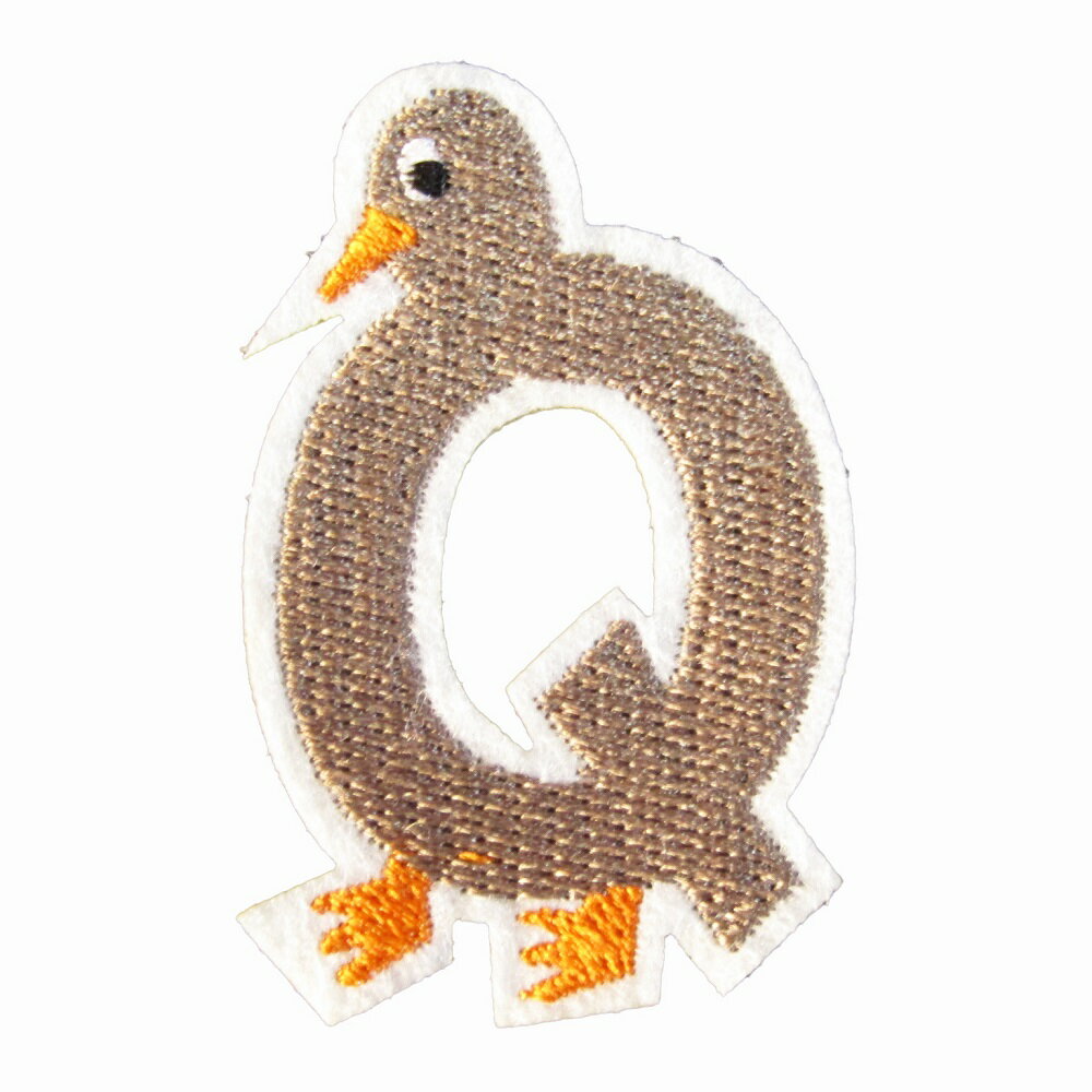 Rakuten - アイロンワッペン アルファベット Q 動物 縦5.5m 横3.4cm